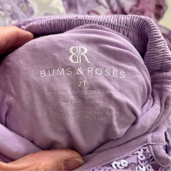 Bums & Roses French Lavender Sequin Tutu Dress Size 2T NWT - Picture 8 of 8